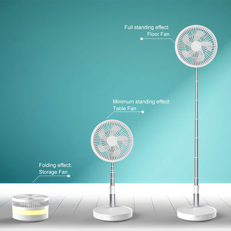 FRESH AIR™ INNOVATION DESIGN FOLDING PORTABLE COOLING FAN WITH POWER BANK REMOTE CONTROL OR NIGHT LIGHT